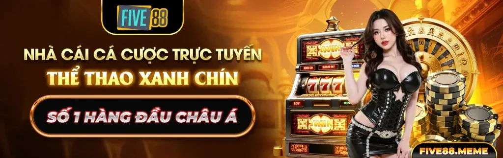Hình ảnh chủ đề blog Five88 Bet với các biểu tượng cá cược thể thao và casino trực tuyến, thể hiện sự chuyên nghiệp và hấp dẫn